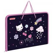 Папка для труда на молнии с ручками ПИФАГОР А4, 1 отделение, пластик, органайзер, Leapfrog, 273388 - Премиум Сервис