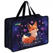 Папка на молнии с ручками BRAUBERG KIDS А4, 1 отделение, пластик, 100 мм, Fairy fox, 273375 - Премиум Сервис