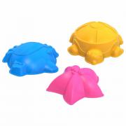 Формочки для песка " Морские", набор 3 шт, размер единицы 8x8x9 см, НОРДПЛАСТ, ш/к403, 29 - Премиум Сервис