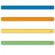 Линейка пластик 50 см ПИФАГОР, непрозрачная, неоновая, ассорти, 210845 - Премиум Сервис