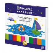 Пластилин классический BRAUBERG "АКАДЕМИЯ", 30 цветов, 600 г, со стеком, ВЫСШЕЕ КАЧЕСТВО, 105900 - Премиум Сервис