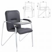 Кресло со столом BRABIX "Samba CF-108 BOX-2", хром каркас, кожзам черный, разобрано, 533218 - Премиум Сервис