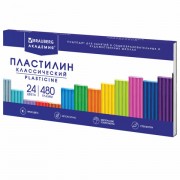 Пластилин классический BRAUBERG "АКАДЕМИЯ Супер ХИТ", 24 цвета, 480 г, стек, ВЫСШЕЕ КАЧЕСТВО, 106424 - Премиум Сервис