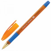 Ручка шариковая масляная с грипом BRAUBERG Model-XL ORANGE, СИНЯЯ, узел 0,7 мм, линия 0,35 мм, 143246 - Премиум Сервис