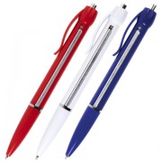 Ручка шариковая автоматическая ПИФАГОР "Шпаргалка", СИНЯЯ, корпус ассорти, узел 0,7 мм, линия письма 0,35 мм, 143285 - Премиум Сервис