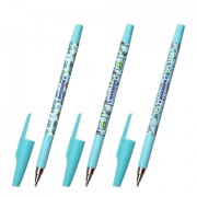 Ручка шариковая ЮНЛАНДИЯ "CARS", синяя, SOFT TOUCH покрытие, узел 0,7 мм, линия письма 0,35 мм, 143728 - Премиум Сервис