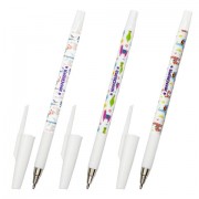 Ручка шариковая ЮНЛАНДИЯ "LAMA", синяя, SOFT TOUCH покрытие, узел 0,7 мм, линия письма 0,35 мм, 143735 - Премиум Сервис