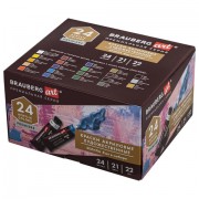 Краски акриловые художественные BRAUBERG ART PREMIERE, НАБОР 24 шт., в тубах по 22 мл, 191782 - Премиум Сервис