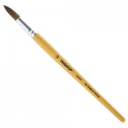 Кисть ПИФАГОР, ПОНИ, круглая, № 10, деревянная лакированная ручка, колпачок, пакет с подвесом, 200839 - Премиум Сервис
