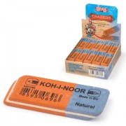 Ластик KOH-I-NOOR 6521/40, 57x19,5x8 мм, красно-синий, прямоугольный, скошенные края, натуральный каучук, 6521040021KDRU - Премиум Сервис