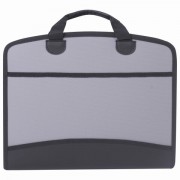 Папка-портфель пластиковая BRAUBERG А4+ (375х305х60 мм), 4 отделения, 2 кармана, серая, 228685 - Премиум Сервис