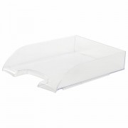 Лоток горизонтальный для бумаг BRAUBERG "Office style", 320х245х65 мм, прозрачный, 237288 - Премиум Сервис
