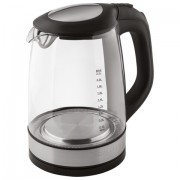 Чайник SCARLETT SC-EK27G19, 2,2 л, 2200 Вт, закрытый нагревательный элемент, стекло, черный - Премиум Сервис