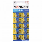 ��������� ����������� "��������" 1 ��., SONNEN Alkaline, 177A (G4, LR66), �������, �������� ����, 455604 - ������� ������