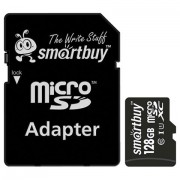����� ������ micro SDXC, 128 GB, SMARTBUY, UHS-1 U1, 80 ��/���. (class 10), � ���������, SB128GBSDCL1001 - ������� ������