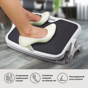 Подставка для ног BRAUBERG, офисная, 45х35 см, 2 положения, серая, 530363 - Премиум Сервис