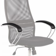 Накладки мягкие на подлокотники кресел Метта серии BK, BP, SU-B, К, КОМПЛЕКТ 2 шт., экокожа, черные - Премиум Сервис