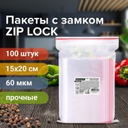  ZIP LOCK "" ,  100 ., 1520 , , 60 , BRAUBERG EXTRA, 608172 -  