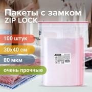  ZIP LOCK ""  ,  100 ., 30x40 , , 80 , BRAUBERG EXTRA, 608181 -  