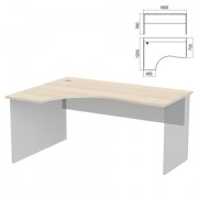 Стол эргономичный ЧАСТЬ 1 "Арго", 1600х1200х760 мм, левый, ясень шимо - Премиум Сервис