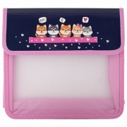 Папка для тетрадей ЮНЛАНДИЯ А5, пластик, 2 отделения, клапан на липучке, "Dream Team", 271490 - Премиум Сервис