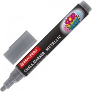 Маркер меловой "POP-ART" СЕРЕБРЯНЫЙ, 5 мм, ВЛАГОСТИРАЕМЫЙ, для гладких поверхностей, BRAUBERG, 152486 - Премиум Сервис