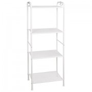 Стеллаж на металлокаркасе "Валенсия-14", 455х300х1205 мм, 4 полки, белый, СТВ14 Б - Премиум Сервис