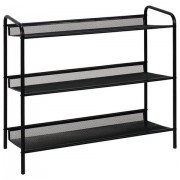 Полка для обуви "Женева-23", 645х270х600 мм, 3 полки, металл, чёрная, ПДО Ж23 Ч - Премиум Сервис