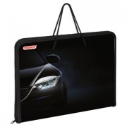 Папка для труда на молнии с ручками ПИФАГОР А4, 1 отд., пластик, органайзер, Car flash, 272231 - Премиум Сервис