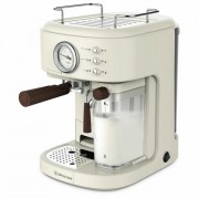 Кофеварка рожковая BRAYER BR1108, 1300 Вт, объем 1,5л, 15 бар, автоматический капучинатор, бежевая - Премиум Сервис