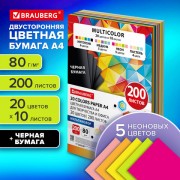   20  BRAUBERG "MULTICOLOR" 4, 80/2, 200., (20.x10),  -  