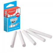 Мелки MAPED (Франция), набор 10 шт., белые, круглые, специальная формула "без пыли", 593500 - Премиум Сервис