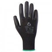 Перчатки нейлоновые JETA SAFETY, полиуретановое покрытие, КОМПЛЕКТ 12 пар, размер 9 (L), черные, JP011b, JP011b-L - Премиум Сервис