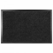 Коврик придверный 90х150см ЧЕРНЫЙ влаго-грязезащитный, 430гр/м2, ребристый, ЛЮБАША СТ, 701038 - Премиум Сервис
