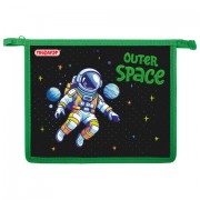 Папка для тетрадей ПИФАГОР А5, 1 отделение, пластик, на молнии, Outer space, 273330 - Премиум Сервис