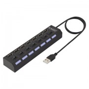 USB-��� KG-086, USB-A 2.0, 7 � 1, � ������������� � LED-������������, 7 x USB-A 2.0, ������ 50 c�, ������, KAIGO (�����), 355069 - ������� ������