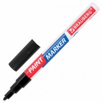 Маркер-краска лаковый EXTRA (paint marker) 2 мм, ЧЕРНЫЙ, УСИЛЕННАЯ НИТРО-ОСНОВА, BRAUBERG, 151968 - Премиум Сервис