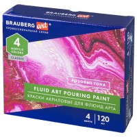 ������ ��������� ��� ������� "����� ���" (POURING PAINT), 4 ����� �� 120 ��, ������� ����, BRAUBERG ART, 192238 - ������� ������