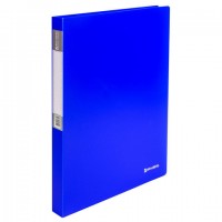 Папка на 2 кольцах BRAUBERG "Neon", 25 мм, внутренний карман, неоновая, синяя, до 170 листов, 0,7 мм, 227459 - Премиум Сервис