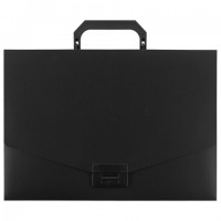 Портфель пластиковый STAFF А4 (320х225х36 мм), без отделений, черный, 229241 - Премиум Сервис