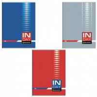 Тетрадь А4, 96 л., BRAUBERG скоба, клетка, обложка картон, "INDAY", 400520 - Премиум Сервис