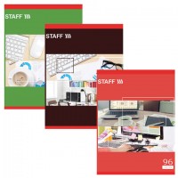 Тетрадь А4, 96 л., STAFF Basic скоба, клетка, офсет №2 ЭКОНОМ, обложка картон, "ОФИСНАЯ КЛАССИКА", 403073 - Премиум Сервис
