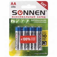 ��������� �������� 4 ��., SONNEN Super Alkaline, �� (LR6,15�), �����������, �����������, �������, 451094 - ������� ������