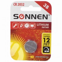 ��������� SONNEN Lithium, CR2032, ��������, 1 ��., � ��������, 451974 - ������� ������