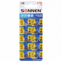 ��������� ����������� "��������" 1 ��., SONNEN Alkaline, 192A (G3, LR41), �������, �������� ����, 455603 - ������� ������