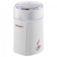 Кофемолка SCARLETT SC-CG44506, 160 Вт, объем 60 г, пластик, ножи из нержавеющей стали, белая с рисунком - Премиум Сервис