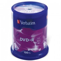  DVD+R () VERBATIM 4,7 Gb 16x,  100 ., Cake Box, 43551 -  