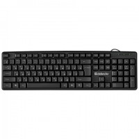 Клавиатура проводная DEFENDER Element HB-520, USB, 104 клавиши + 3 дополнительные клавиши, черная, 45522 - Премиум Сервис