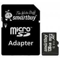   micro SDXC, 128 GB, SMARTBUY, UHS-1 U1, 80 /. (class 10),  , SB128GBSDCL1001 -  