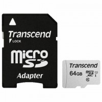   microSDXC 64 GB TRANSCEND UHS-I U1, 95 / (class 10), , TS64GUSD300S-A -  